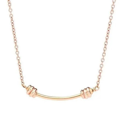 Dodo, collana nodo in oro rosa 9 kt
