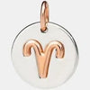 Dodo, charm zodiaco in argento ed oro rosa 9 k