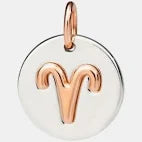 Dodo, charm zodiaco in argento ed oro rosa 9 k