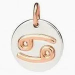 Dodo, charm zodiaco in argento ed oro rosa 9 k