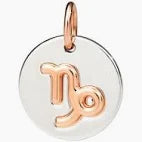 Dodo, charm zodiaco in argento ed oro rosa 9 k