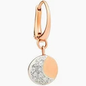 Dodo, monorecchino moon & sun oro rosa 9k e brillanti bianchi