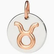 Dodo, charm zodiaco in argento ed oro rosa 9 k