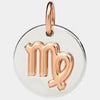 Dodo, charm zodiaco in argento ed oro rosa 9 k