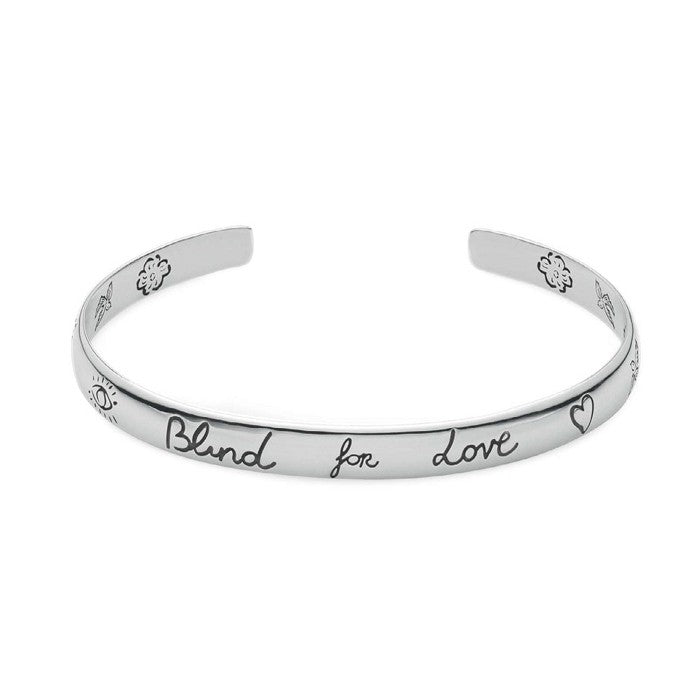 Gucci, bracciale bangle in argento Blind for Love, YBA455242